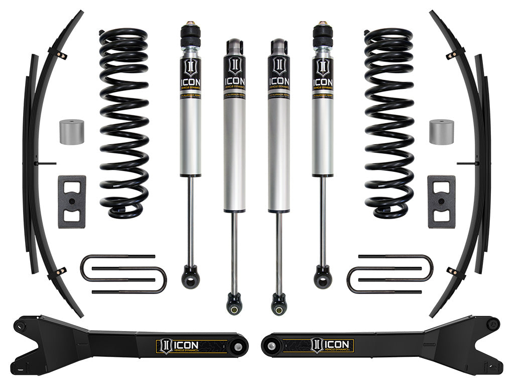 2023-2025 Ford F-250/F-350 Super Duty 4WD Gas 2.5 Inch Lift Stage 1 Suspension System W/ Radius Arms And Expansion Packs Icon Vehicle Dynamics