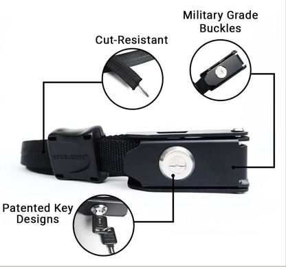 Steel Core Universal 4.5 Foot Security Strap - Single