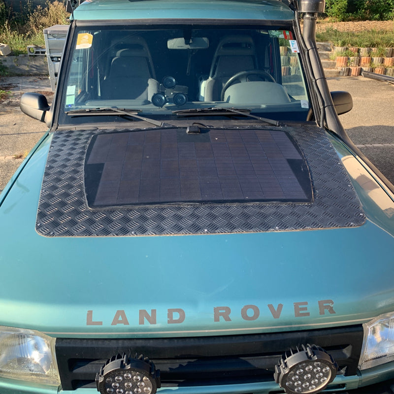 Land Rover Discovery (1990-1999) Lensun 100W 12V Hood/Bonnet Flexible Solar Panel