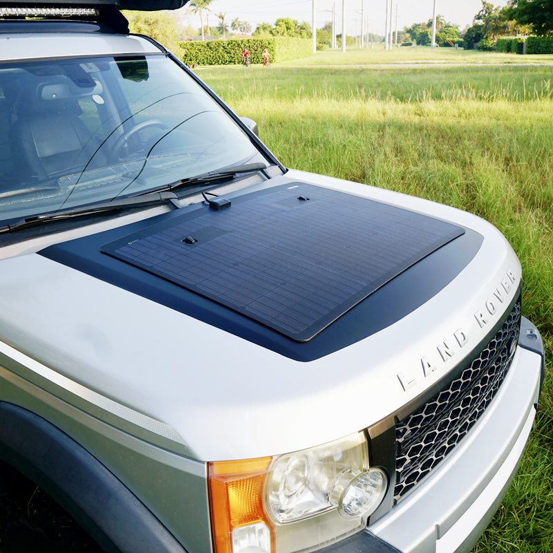 Land Rover Discovery LR3/LR4 Lensun 110W Hood/Bonnet Flexible Solar Panel