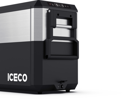 JP50 Pro Dual Zone Wheeled Portable Freezer With Cover - Silver | ICECO | 50 LT