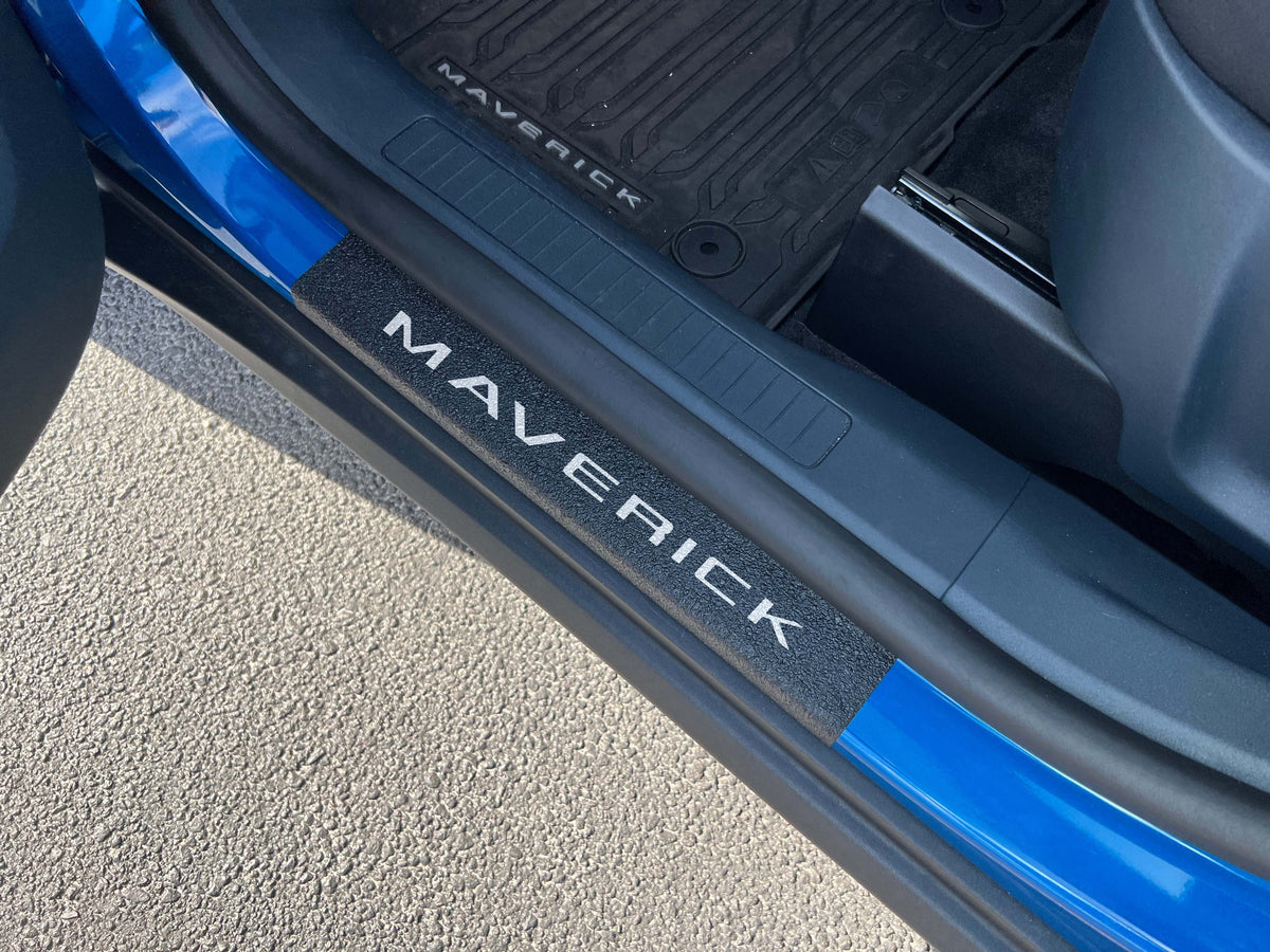 Textured Door Sill Protection Overlays Fits 2022-2027 Ford Maverick