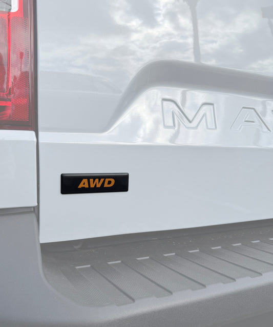 AWD and Hybrid Badge - Fits Any Flat Surface