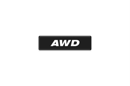 AWD and Hybrid Badge - Fits Any Flat Surface