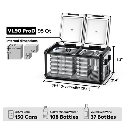 VL90ProD (Gen II) Dual Zone Portable Freezer | ICECO | 90L