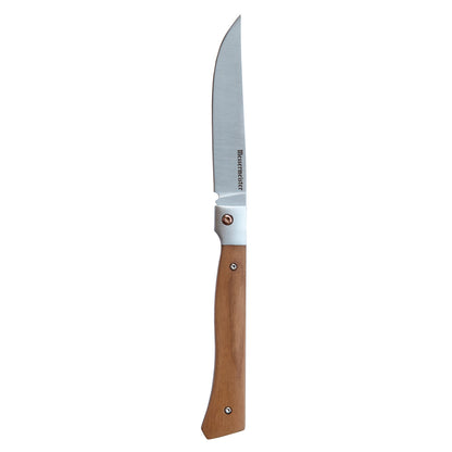 Folding Steak Knife Set in Leather Roll - 4 Piece