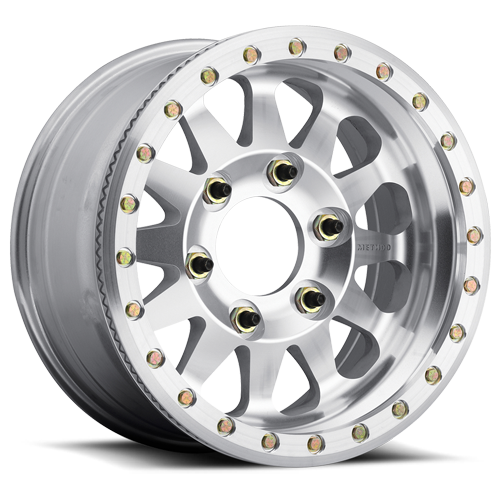 Aluminum Wheels 17x9 Beadlock MR101 Bolt Pattern 6 On 165.1 Offset -12 Lip Size 3.15 Raw Machined Method