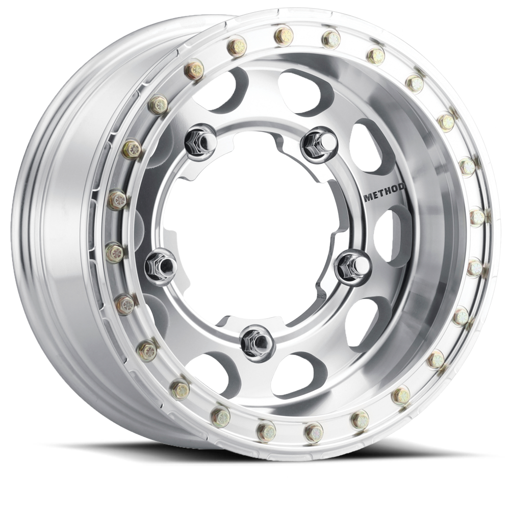 Aluminum Wheels 17x6.5 Buggy Beadlock MR103 Bolt Pattern 5 On 205 Offset -38 Lip Size 2.91 Raw Machined Method