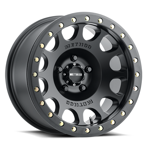 Aluminum Wheels 17x9 Beadlock MR105 Bolt Pattern 5 On 114.3 Offset -38 Lip Size 1.77 Matte Black MB Method