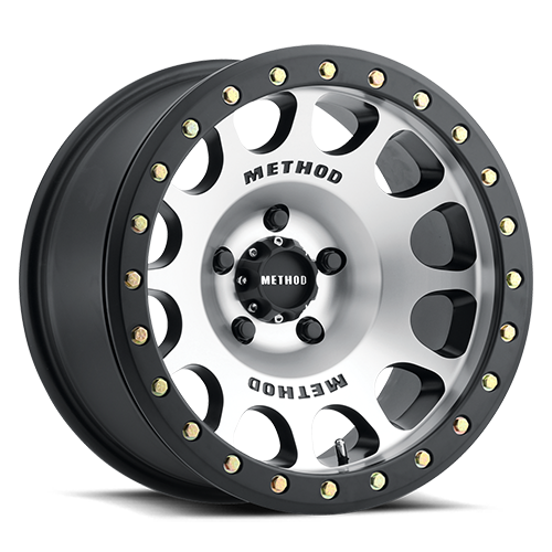 Aluminum Wheels 17x9 Beadlock MR105 Bolt Pattern 5 On 127 Offset -38 Lip Size 1.77 Matte Black MBM Machined Face Method