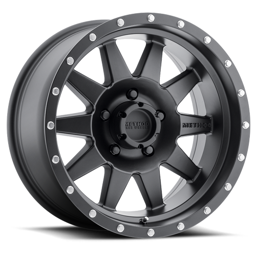Aluminum Wheels 17x9 The Standard MR301 Bolt Pattern 5 On 114.3 Offset -12 Lip Size 3.46 Matte Black MB Method