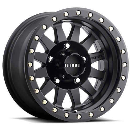 Aluminum Wheels 15x10 Double Standard MR304 Bolt Pattern 5 On 114.3 Offset -50 Lip Size 5.43 Matte Black MB Method