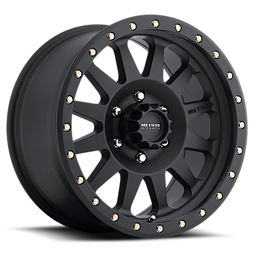 Aluminum Wheels 15x8 Double Standard MR304 Bolt Pattern 6 On 139.7 Offset -24 Lip Size 3.5 Matte Black MB Method