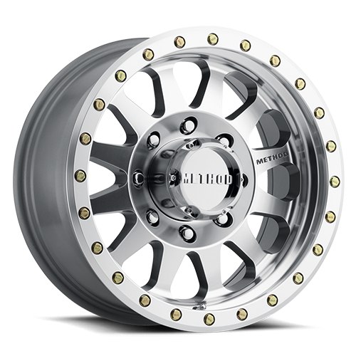 Aluminum Wheels 17x8.5 Double Standard MR304 Bolt Pattern 8 On 165.1 Offset 0 Lip Size 2.6 Machined SL Clear Coat Method