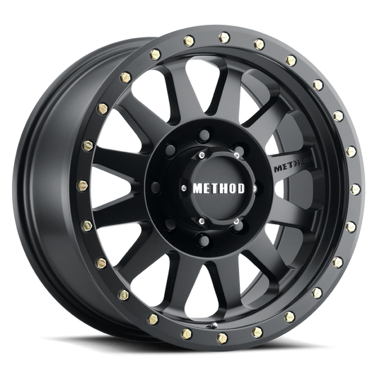 Aluminum Wheels 17x8.5 Double Standard MR304 Bolt Pattern 8 On 170 Offset 0 Lip Size 3.07 Matte Black MB Method