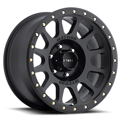 Aluminum Wheels 17x8.5 NV MR305 Bolt Pattern 6 On 120 Offset 25 Lip Size 1.18 Matte Black MB Method