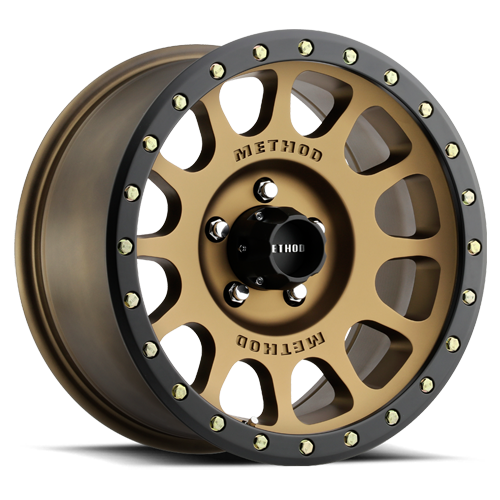 Aluminum Wheels 18x9 NV MR305 Bolt Pattern 5 On 150 Offset 0 Lip Size 1.34 Method Bronze BRZ Black Street Loc Method