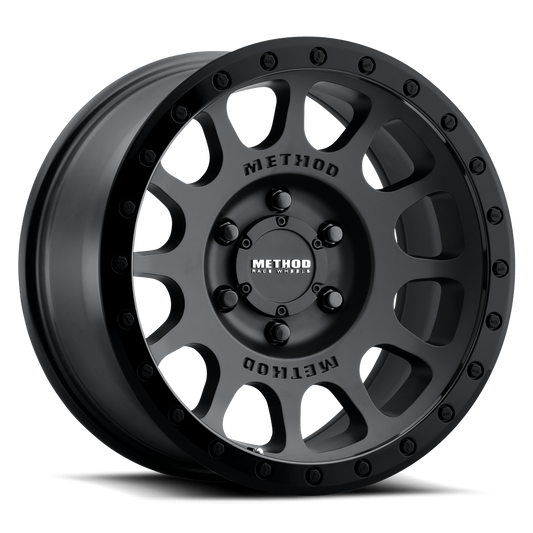 Aluminum Wheels 18x9 NV MR305 Bolt Pattern 6 On 139.7 Offset 18 Lip Size 1.38 Double Black MB Method