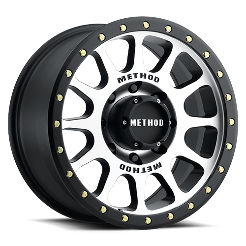 Aluminum Wheels 18x9 NV MR305 Bolt Pattern 8 On 170 Offset 18 Lip Size 1.38 Black BM Machined Face-Black Street Loc Method