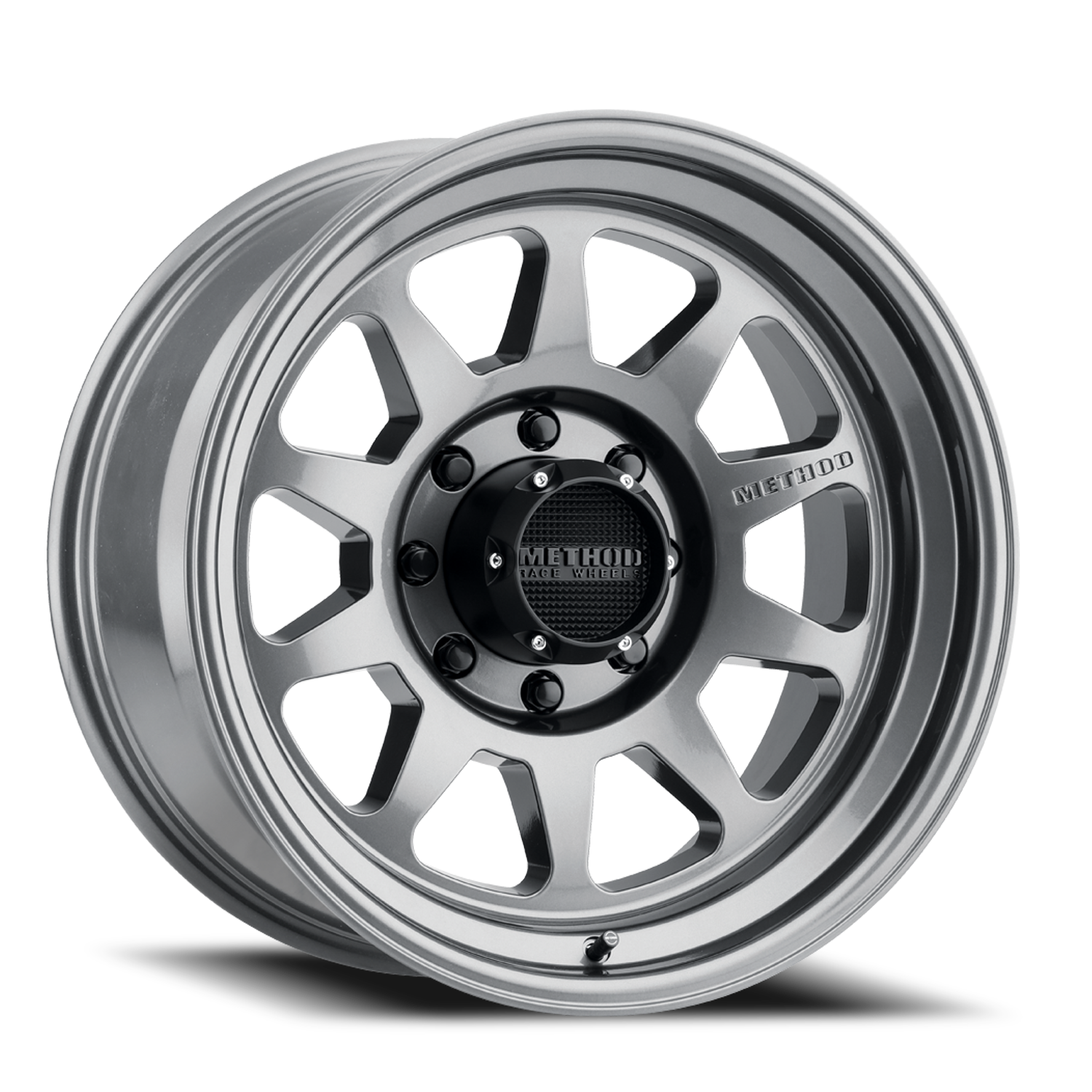Aluminum Wheels 20x10 MR316 Bolt Pattern 8 On 165.1 Offset -18 Lip Size 3.03 Gloss Titanium TT Method