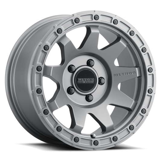 Aluminum Wheels 17x8.5 MR317 Bolt Pattern 5 On 127 Offset 0 Lip Size 0.83 Matte Titanium GY Method