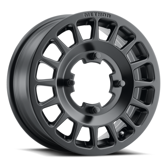 Aluminum Wheels 15x6 MR407 Bead Grip UTV Bolt Pattern 4 On 156 Offset 51 Lip Size 0 Matte Black MB Method