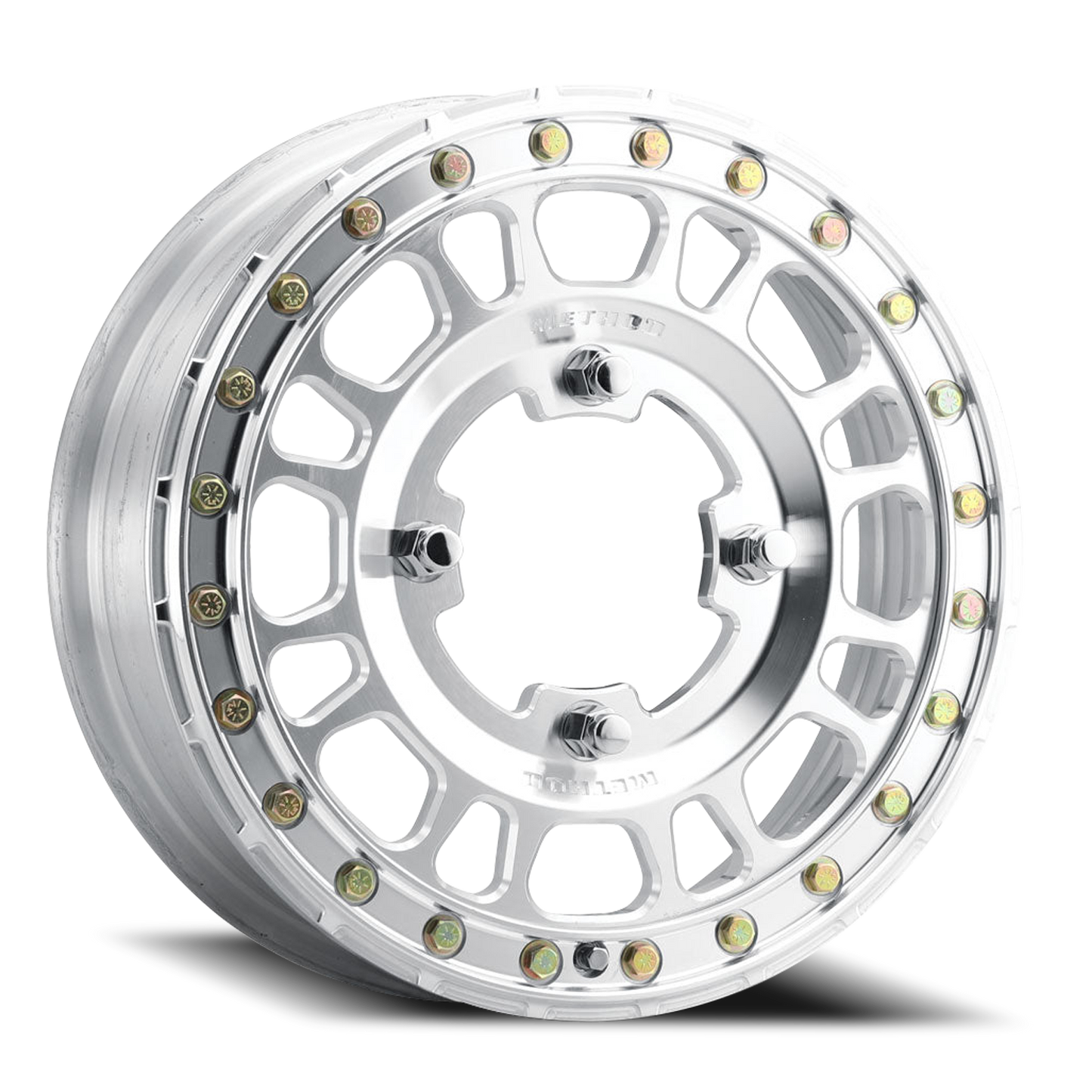 Aluminum Wheels 15x5 MR412 Beadlock UTV Bolt Pattern 4 On 156 Offset 43 Lip Size 0 Machined Raw Machined Method
