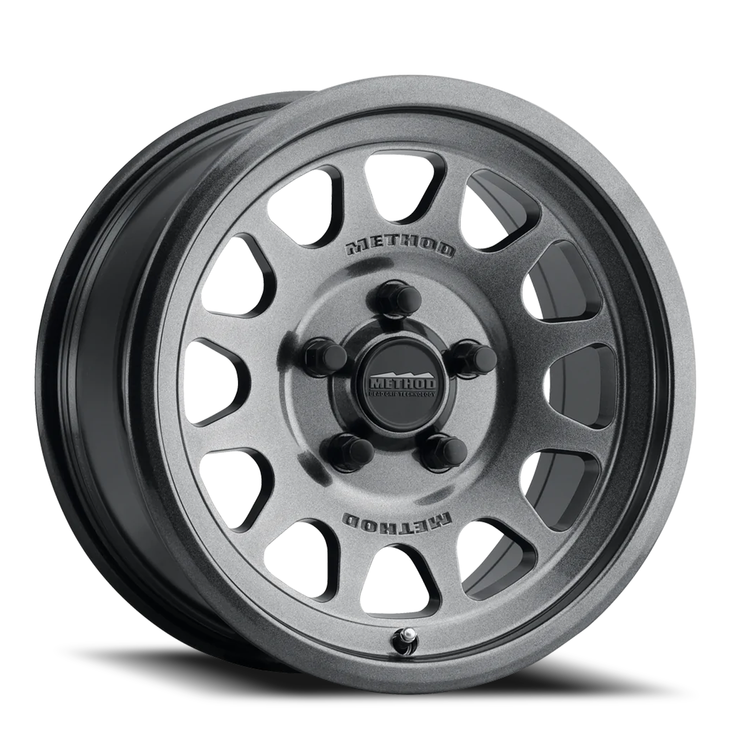 Aluminum Wheels 15x10 MR414 Bead Grip UTV Bolt Pattern 5 On 114.3 Offset 25 Lip Size 2.72 Graphite GY Method