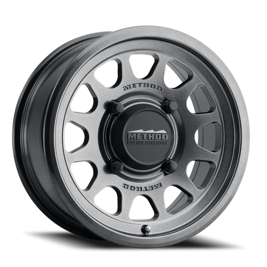Aluminum Wheels 15x10 MR414 Bead Grip UTV Bolt Pattern 4 On 156 Offset 25 Lip Size 2.72 Graphite GY Method