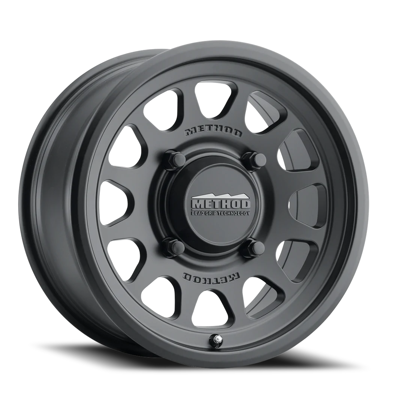 Aluminum Wheels 15x10 MR414 Bead Grip UTV Bolt Pattern 4 On 156 Offset 25 Lip Size 2.72 Matte Black MB Method