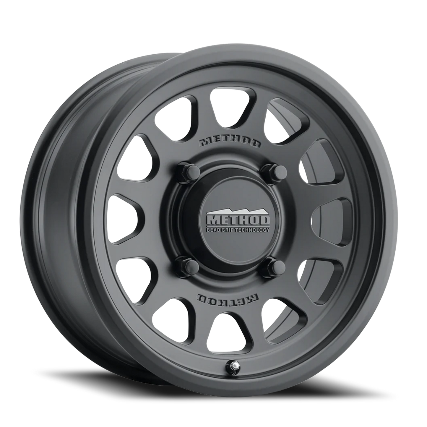 Aluminum Wheels 15x10 MR414 Bead Grip UTV Bolt Pattern 4 On 136 Offset 25 Lip Size 2.72 Matte Black MB Method
