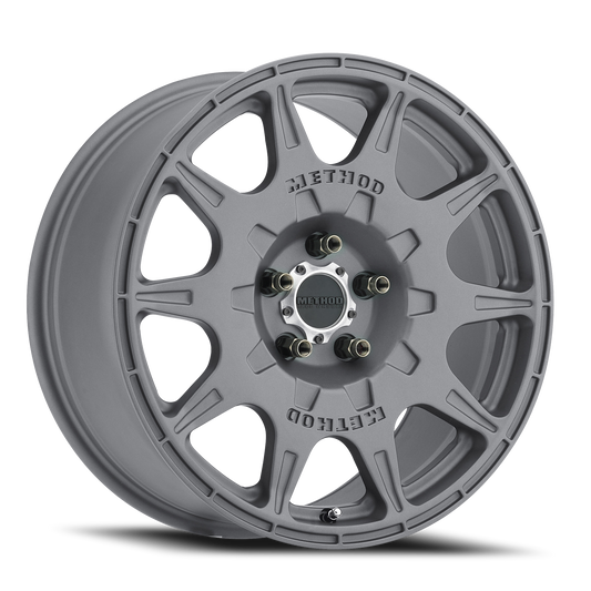 Aluminum Wheels 17x8 Rally MR502 Bolt Pattern 5 On 114.3 Offset 38 Lip Size 0 Titanium GY Method