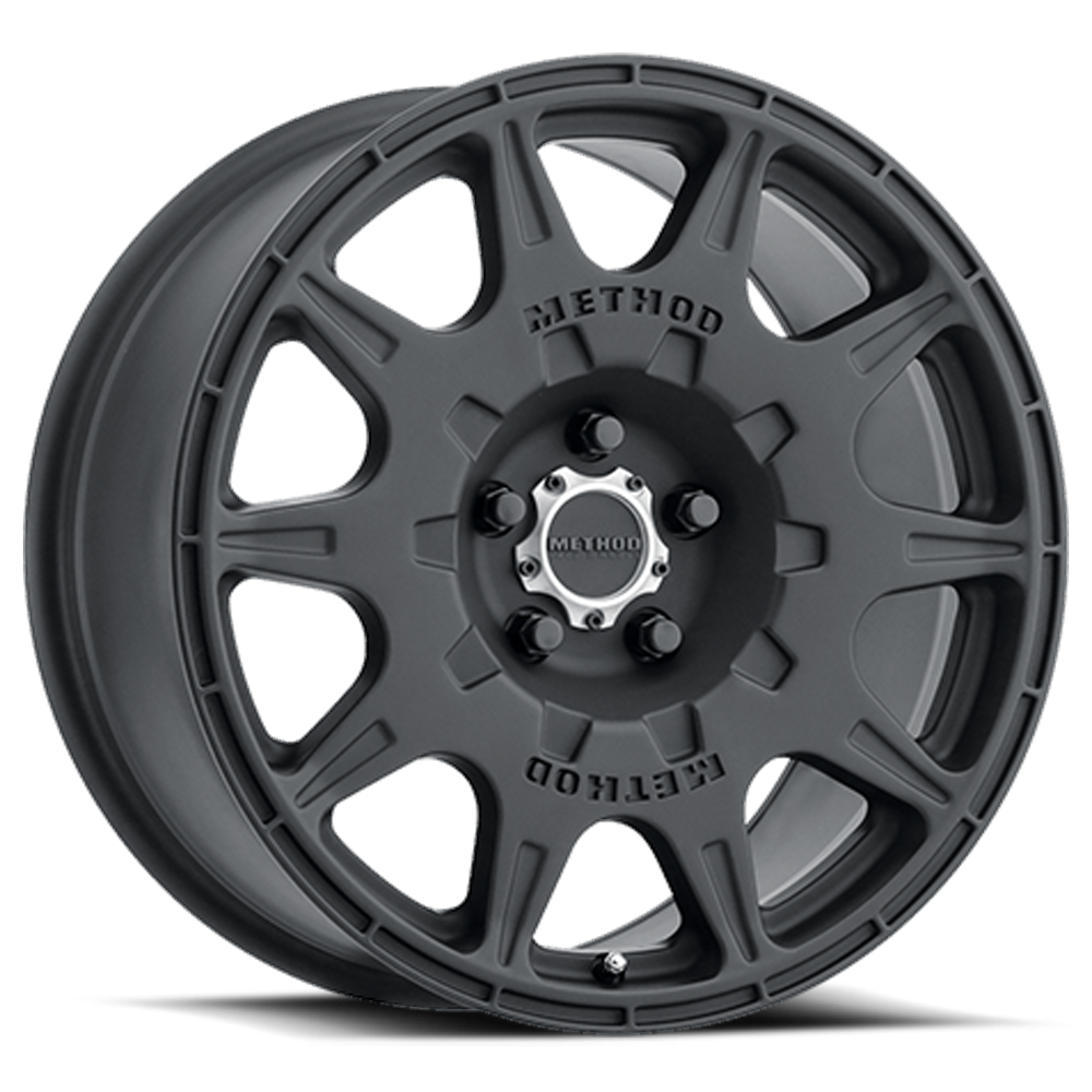 Aluminum Wheels 17x8 Rally MR502 Bolt Pattern 5 On 100 Offset 38 Lip Size 0 Matte Black MB Method