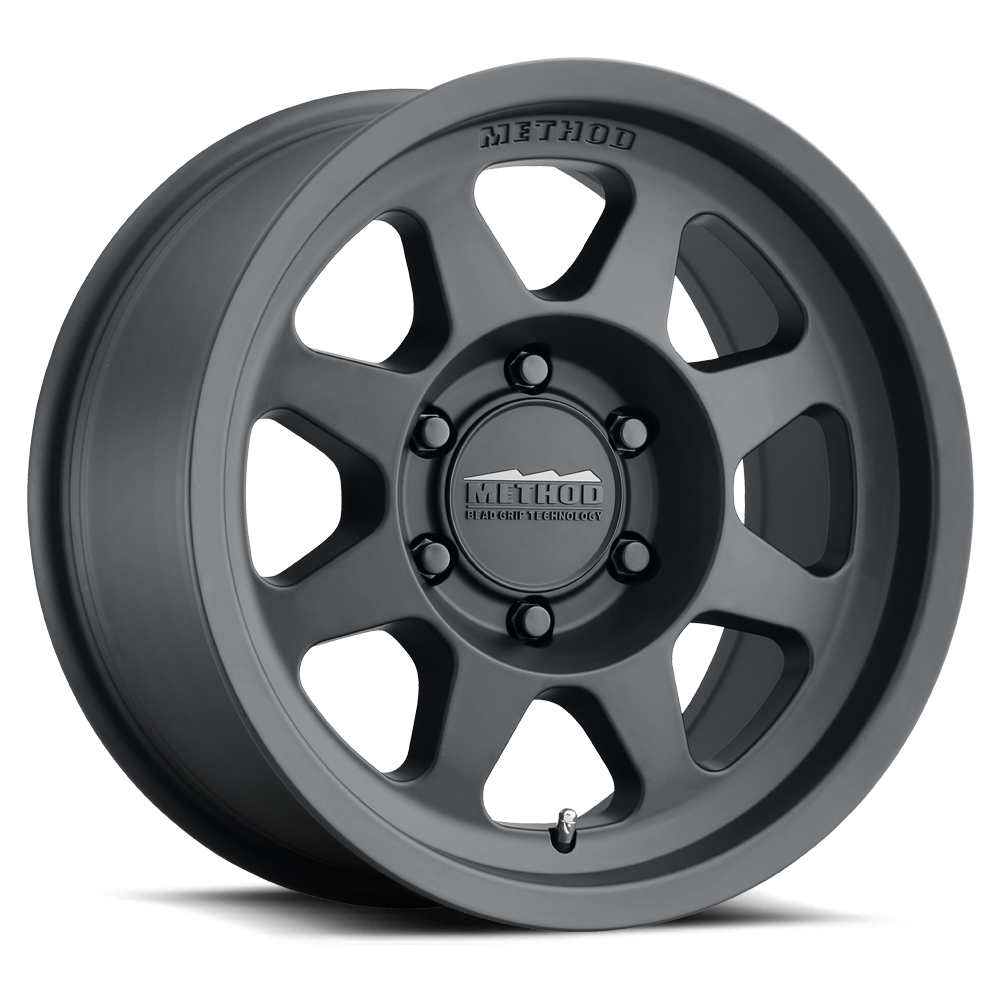Aluminum Wheels 16x8 Bead Grip MR701 Bolt Pattern 6 On 139.7 Offset 0 Lip Size 1.42 Matte Black MB Method