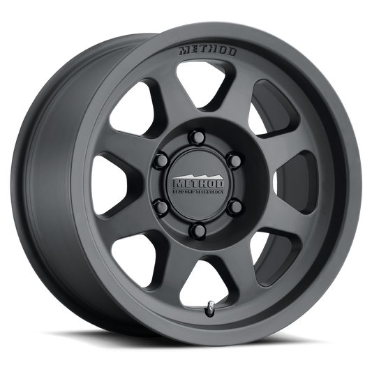 Aluminum Wheels 17x7.5 Bead Grip MR701 Bolt Pattern 6 On 130 Offset 50 Lip Size 0.98 Matte Black MB Method