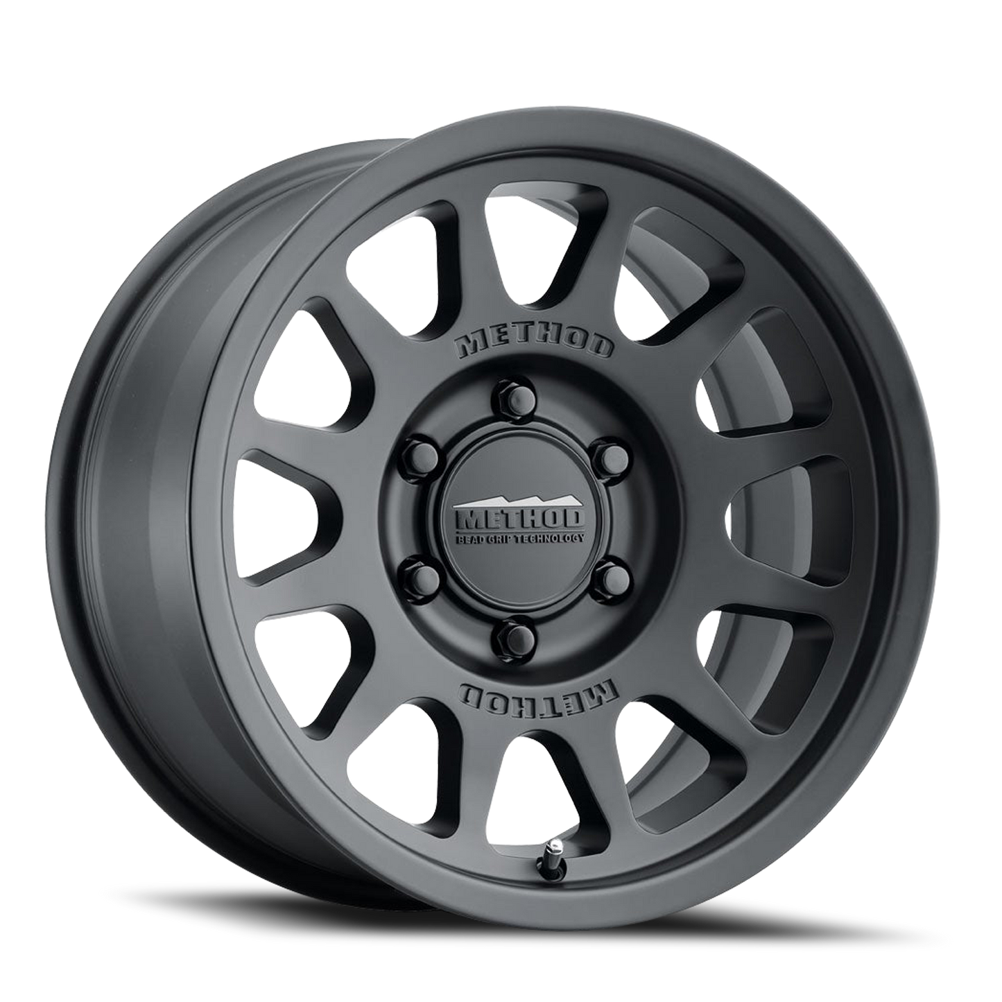 Aluminum Wheels 16x8 Bead Grip MR703 Bolt Pattern 6 On 139.7 Offset 0 Lip Size 1.22 Matte Black MB Method