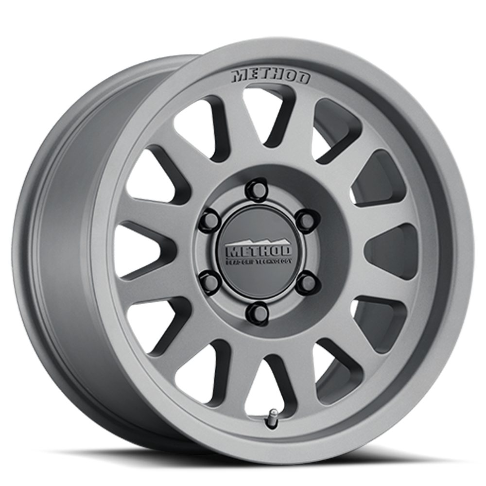 Aluminum Wheels 16x8 Bead Grip MR703 Bolt Pattern 6 On 139.7 Offset 0 Lip Size 1.22 Gloss Titanium SL Method