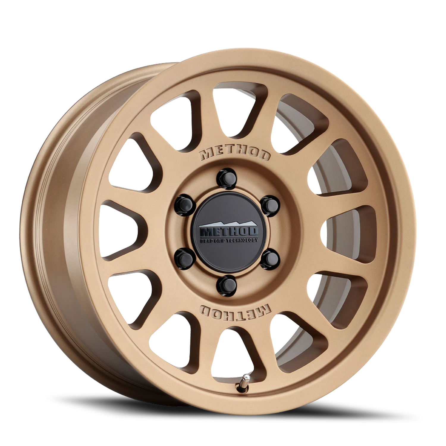 Aluminum Wheels 17x7.5 Bead Grip MR703 Bolt Pattern 6 On 130 Offset 50 Lip Size 0.87 Method Bronze BRZ Method