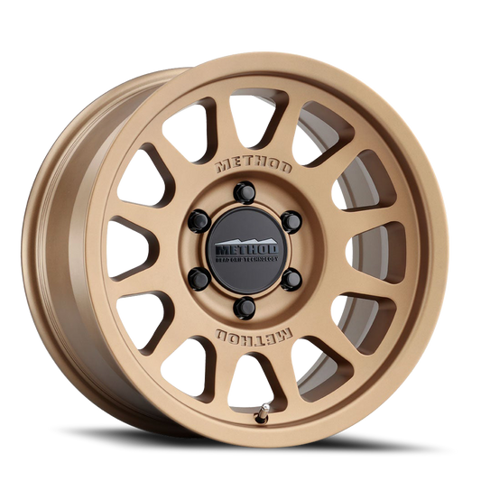 Aluminum Wheels 17x8.5 Bead Grip MR703 Bolt Pattern 6 On 135 Offset 25 Lip Size 0.79 Method Bronze BRZ Method
