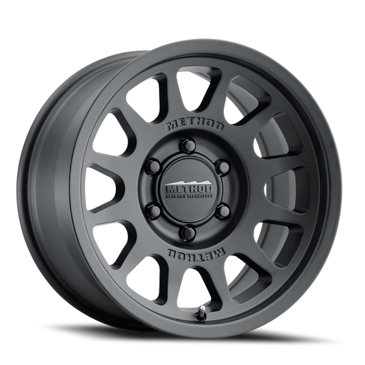 Aluminum Wheels 17x8.5 Bead Grip MR703 Bolt Pattern 6 On 139.7 Offset 0 Lip Size 1.18 Matte Black MB Method