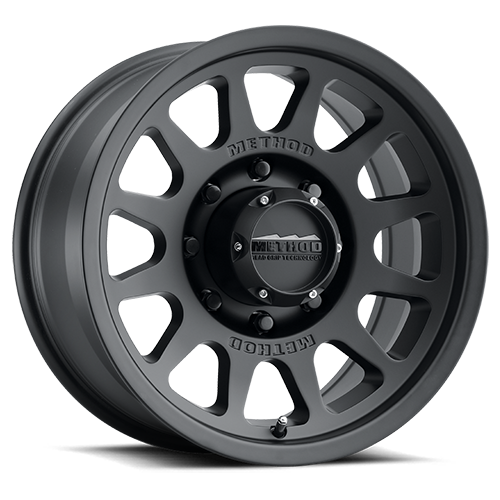 Aluminum Wheels 17x8.5 Bead Grip MR703 Bolt Pattern 8 On 165.1 Offset 0 Lip Size 1.18 Matte Black MB Method