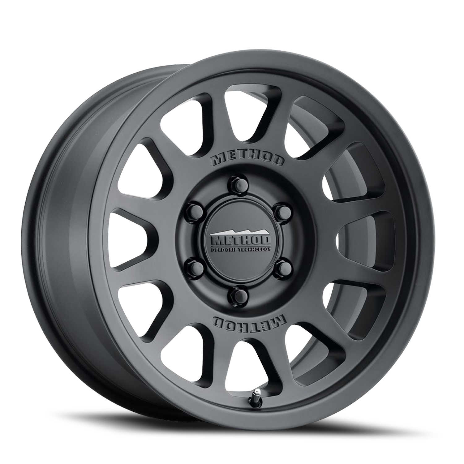 Aluminum Wheels 17x9 Bead Grip MR703 Bolt Pattern 6 On 139.7 Offset -12 Lip Size 1.18 Matte Black MB Method