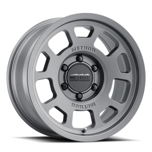 Aluminum Wheels 17x8.5 Bead Grip MR705 Bolt Pattern 6 On 139.7 Offset 35 Lip Size 1.22 Titanium SL Method