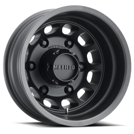 Aluminum Wheels 16x5.5 MR901 Dually Bolt Pattern 6 On 205 Offset -138 Lip Size 1.77 Matte Black Method