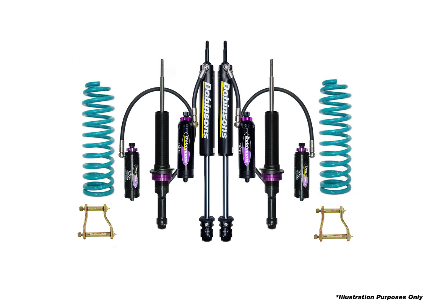 Dobinsons 1.5-3" MRR 3-Way Adjustable Suspension Kit for Ford Ranger 3.2L 4x4 PX / T6 MK1&2 08/2011 to Mid 06/2018 with Extended Rear Shackles - DSSKITMRA321ERS - DSSKITMRA321ERS