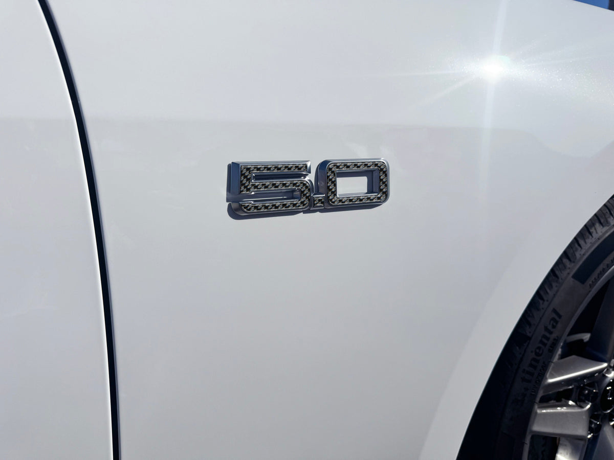 5.0 Emblem Inserts Fits 2024-2027 Ford Mustang