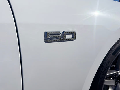 5.0 Emblem Inserts Fits 2024-2027 Ford Mustang