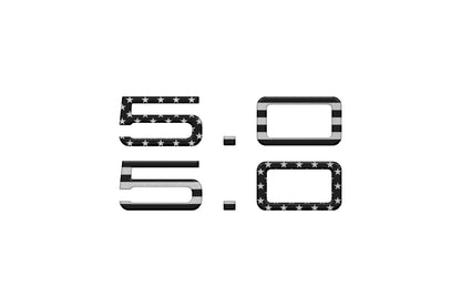 5.0 Emblem Inserts Fits 2024-2027 Ford Mustang