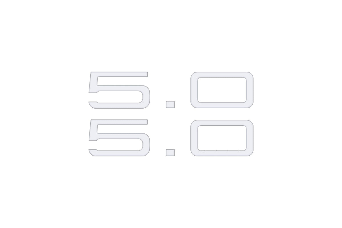 5.0 Emblem Inserts Fits 2024-2027 Ford Mustang