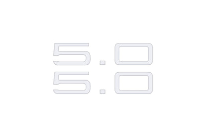 5.0 Emblem Inserts Fits 2024-2027 Ford Mustang